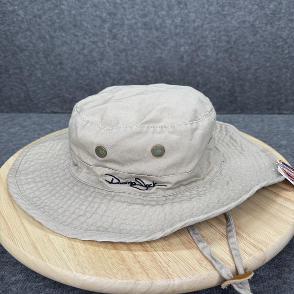 PANAMA JACK Bucket Hat Mens Large Khaki Cotton UPF 50 Sun Protection Boonie - Picture 1 of 4